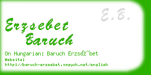 erzsebet baruch business card